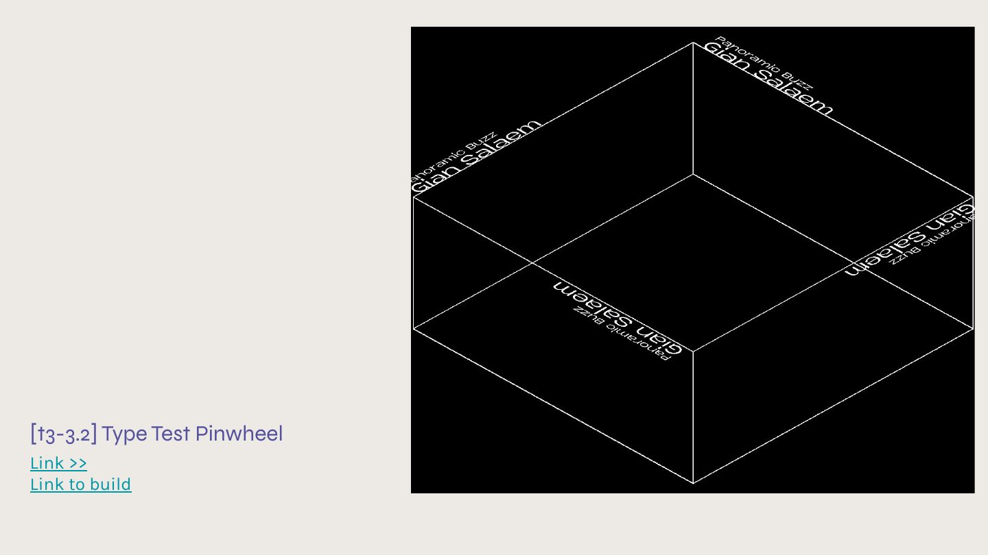 White credit text radiates from the upper corners of a black wireframe display volume.